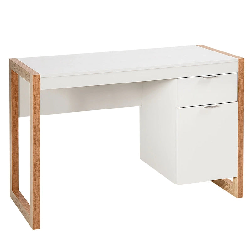 Computer Desk with Storage Cabinet Pull-out Drawer Stable
