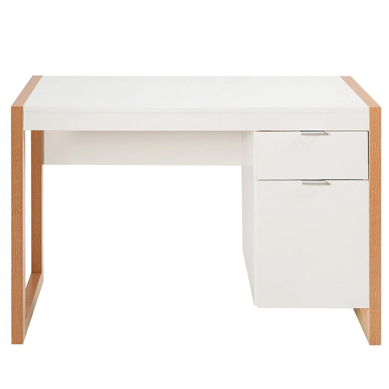 Computer Desk with Storage Cabinet Pull-out Drawer Stable