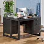 Computer Desk with Storage Cabinet Pull-out Drawer Stable
