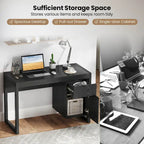 Computer Desk with Storage Cabinet Pull-out Drawer Stable