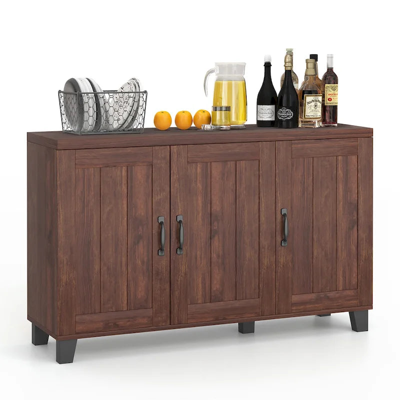 3-Door Buffet Sideboard Storage Credenza Cabinet Console