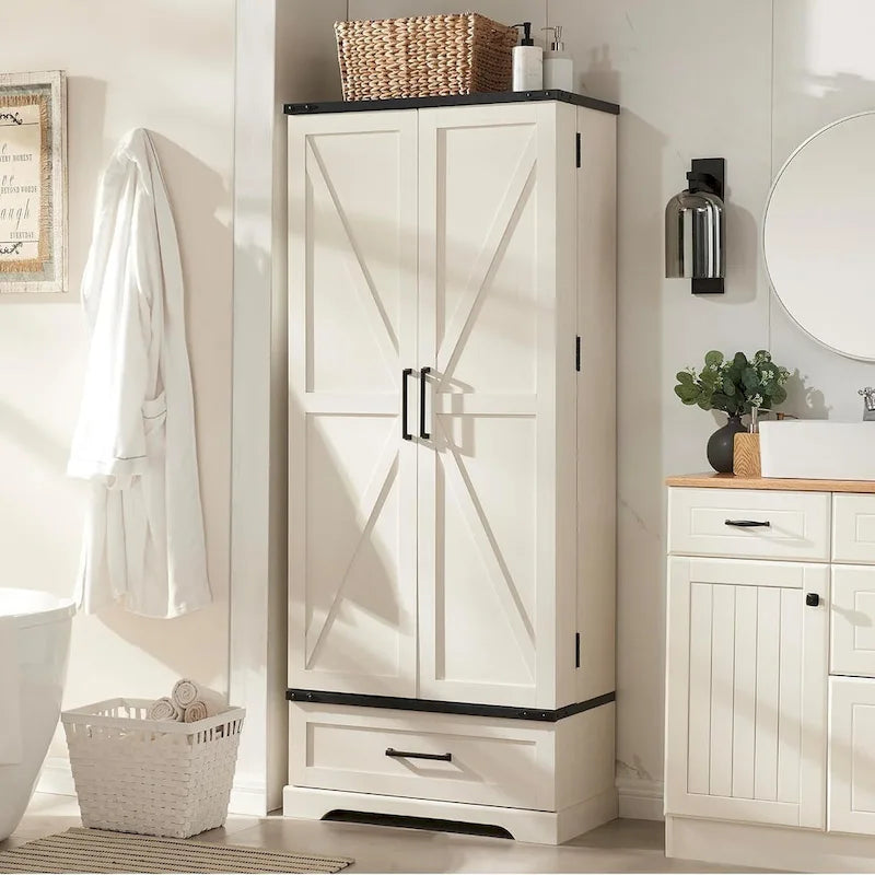 72 Farmhouse Kitchen Pantry Cabinet, Tall Storage Cabinet, Cupboard - N/A