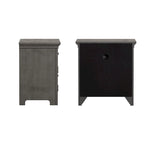 1-Drawer Wood Cupboard Nightstand with Charging Station