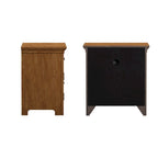 1-Drawer Wood Cupboard Nightstand with Charging Station
