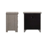 1-Drawer Wood Cupboard Nightstand with Charging Station