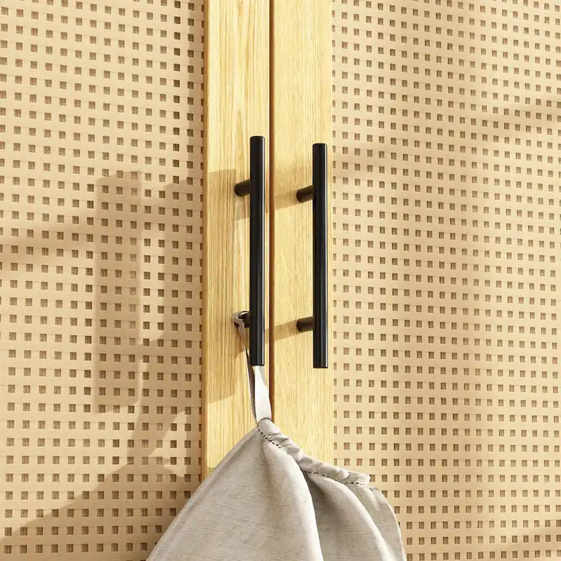 70.9Wardrobe Closet with Drawers and Hanging Rod Armoires Wood Finish