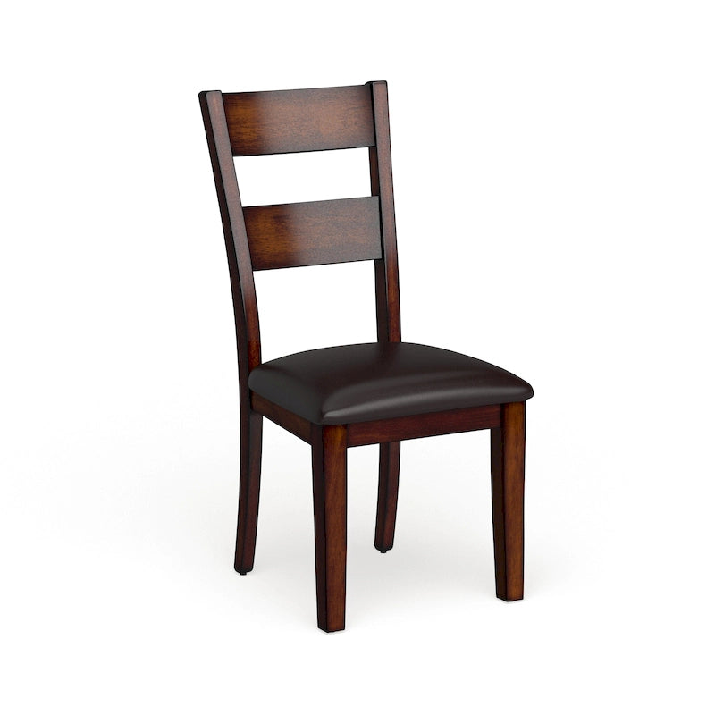 Farmhouse Brown Wood Dining Chairs (Set of 2)