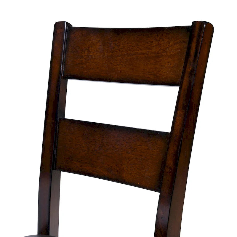 Farmhouse Brown Wood Dining Chairs (Set of 2)