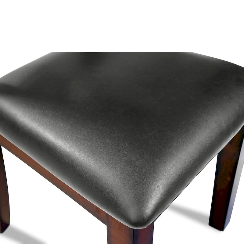 Farmhouse Brown Wood Dining Chairs (Set of 2)