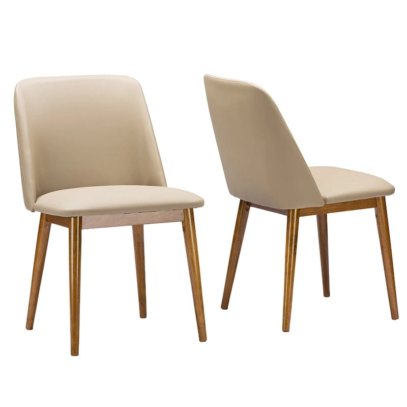 Mid-Century Solid Wood Dining Chair (Set of 2)