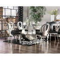 Heer Modern Black Steel U-shaped Pedestal 7-Piece Dining Set by 