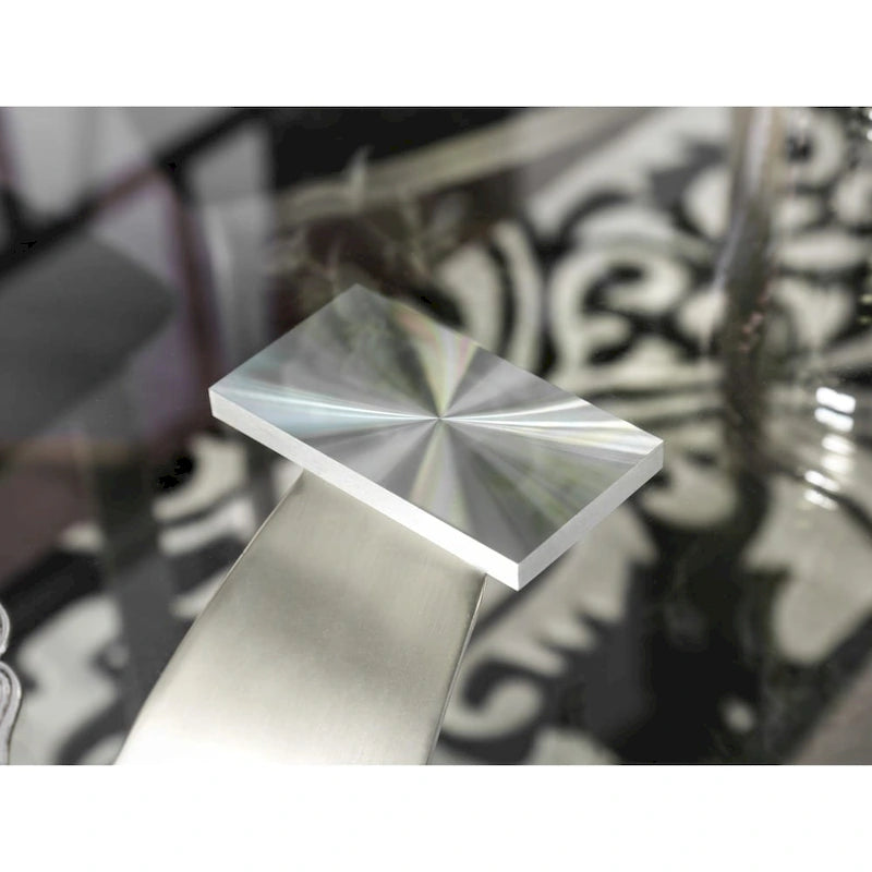 Modern Black Steel U-Shaped Pedestal 7-Piece Dining Set