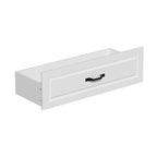 78.7Modular White Curio Bookcase Cabinet w/Glass Doors Buffet Display