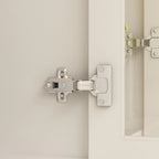 78.7Modular White Curio Bookcase Cabinet w/Glass Doors Buffet Display