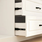 78.7Modular White Curio Bookcase Cabinet w/Glass Doors Buffet Display