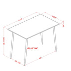 Industrial Metal 5-Piece Counter Height Dining Table Set