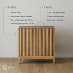 Jasper Modern Sideboard, Kitchen Storage Cabinet with Fluted Doors