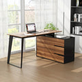 54.3 Home Office Computer Desk Corner Desk With Drawers and Cabinet