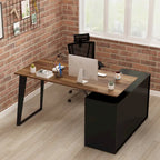 54.3 Home Office Computer Desk Corner Desk With Drawers and Cabinet