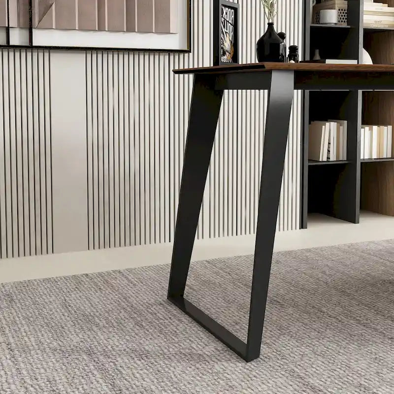 54.3 Home Office Computer Desk Corner Desk With Drawers and Cabinet