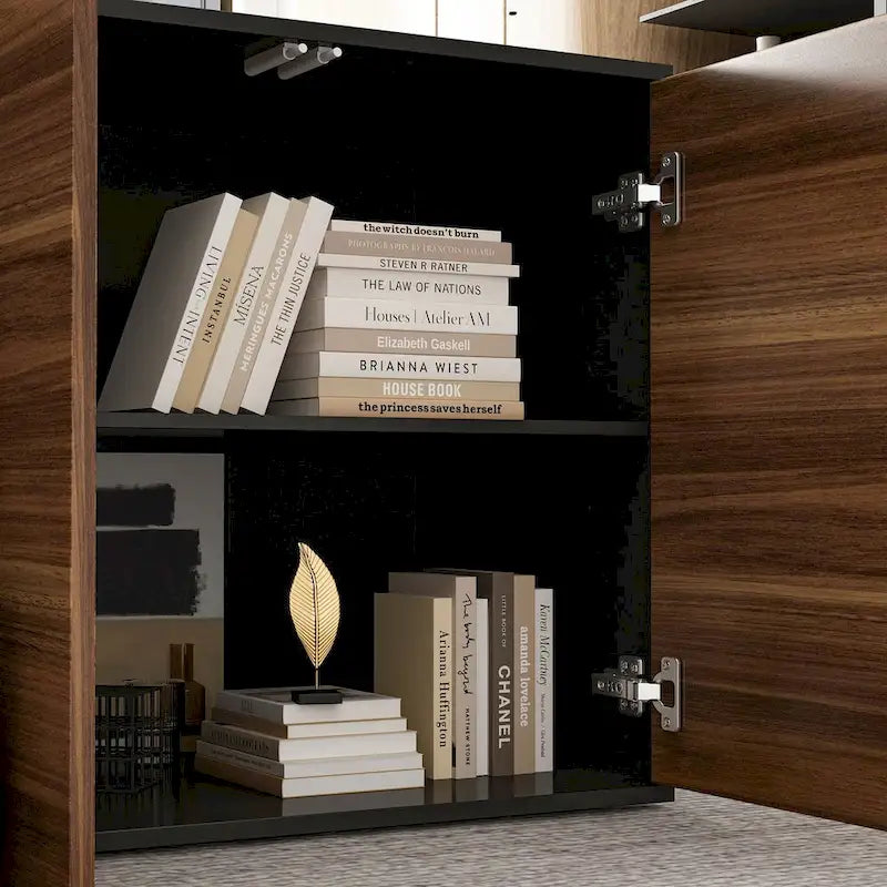 54.3 Home Office Computer Desk Corner Desk With Drawers and Cabinet