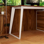 54.3 Home Office Computer Desk Corner Desk With Drawers and Cabinet