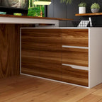 54.3 Home Office Computer Desk Corner Desk With Drawers and Cabinet