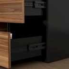 54.3 Home Office Computer Desk Corner Desk With Drawers and Cabinet