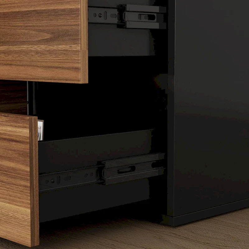 54.3 Home Office Computer Desk Corner Desk With Drawers and Cabinet