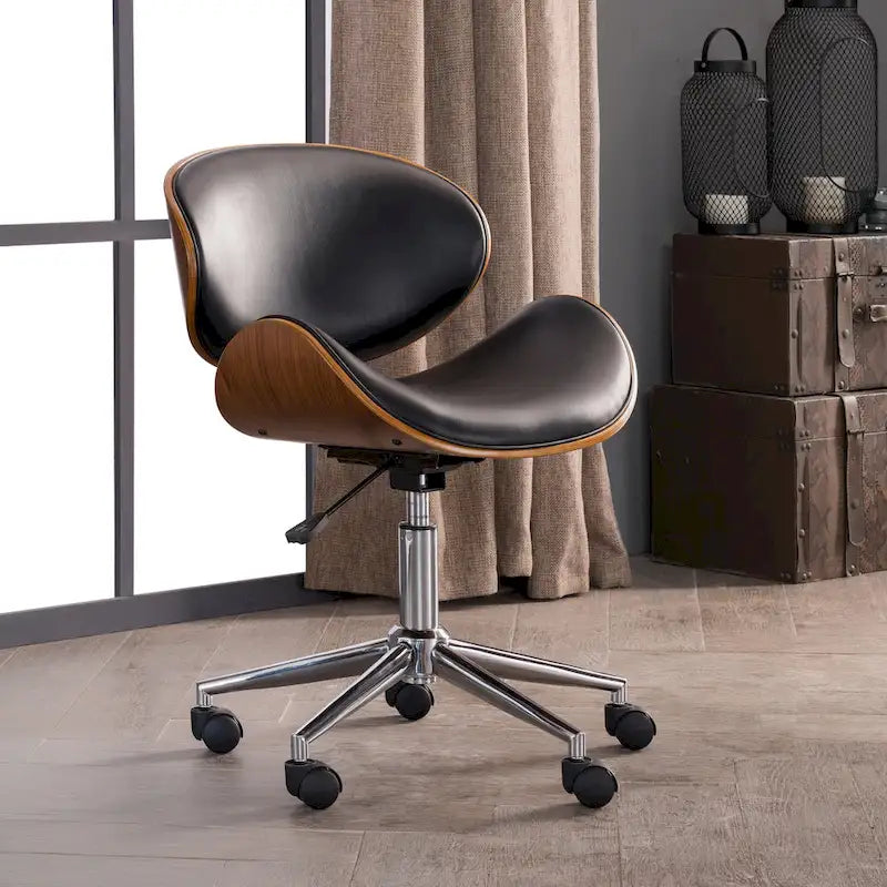 Mid-century Modern Adjustable Curved Office Chair
