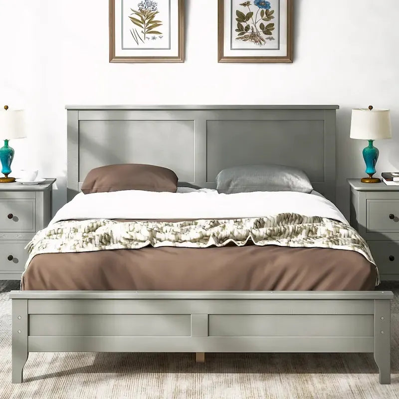 Solid Wood Full Platform Bed