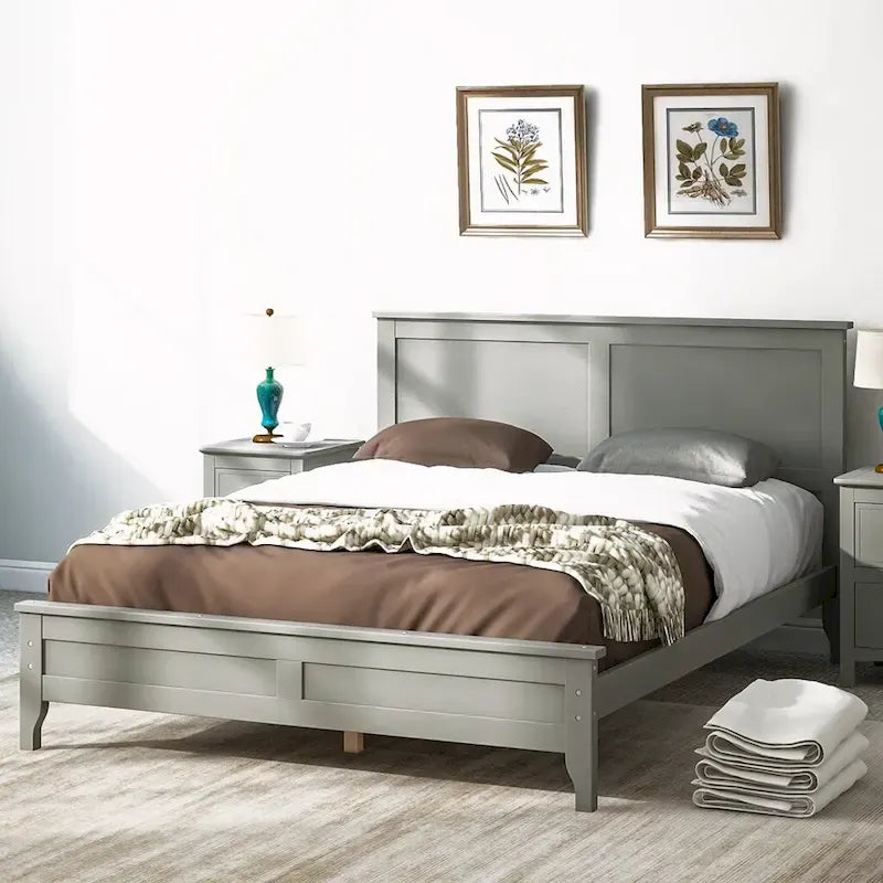 Solid Wood Full Platform Bed