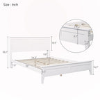 Solid Wood Full Platform Bed