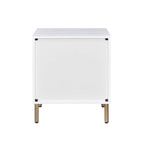 3 Drawers Nightstand with Metal Legs