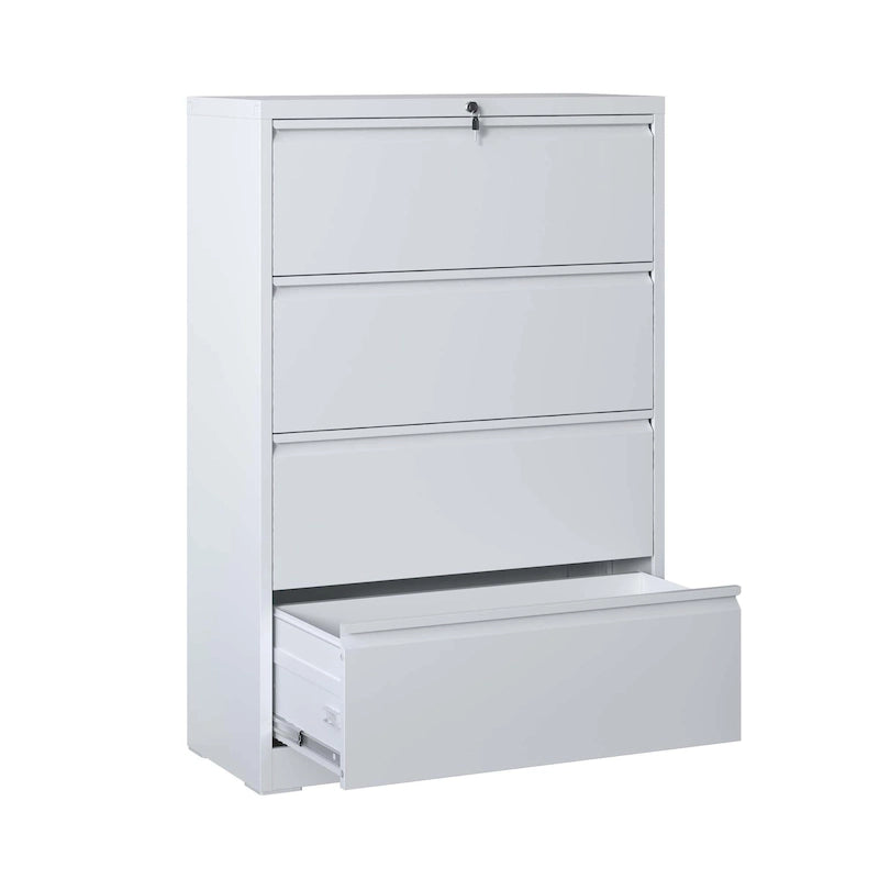 Lateral File Cabinet 4 Drawer,Filing Cabinet with Lock, Lockable File Cabinet, Locking Metal File Cabinet