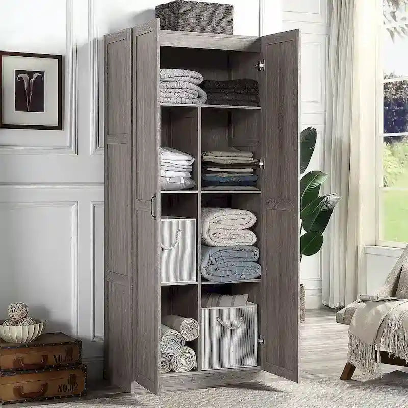 Modern 7 Shelf Freestanding Storage Closet