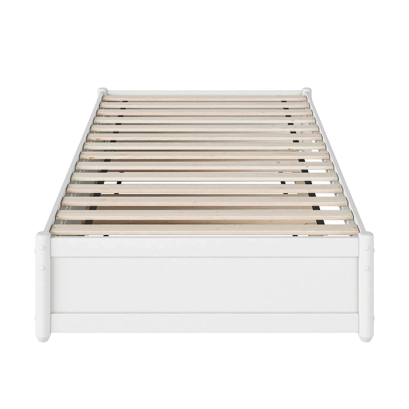 Panel Platform Bed with Twin XL Trundle