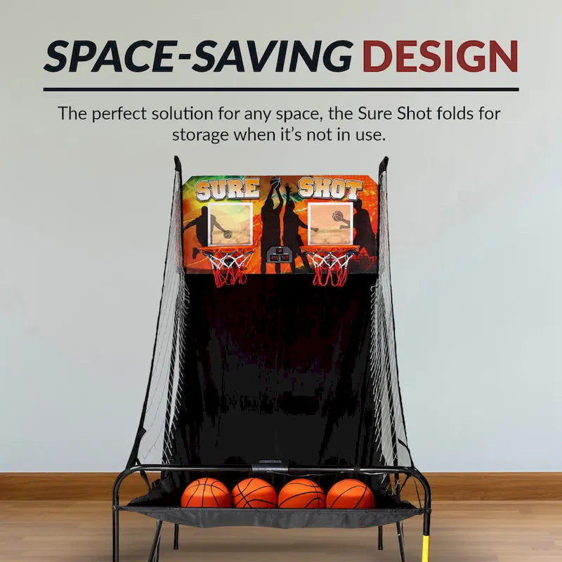 81-in Dual Basketball Arcade Game with LED Scoring