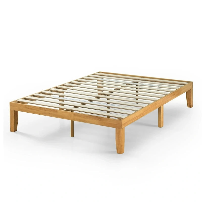 14-inch Natural Solid Wood Platform Bed