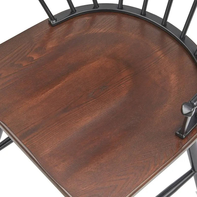 Mixed Media Spindle Arm Chairs (Set of 2)