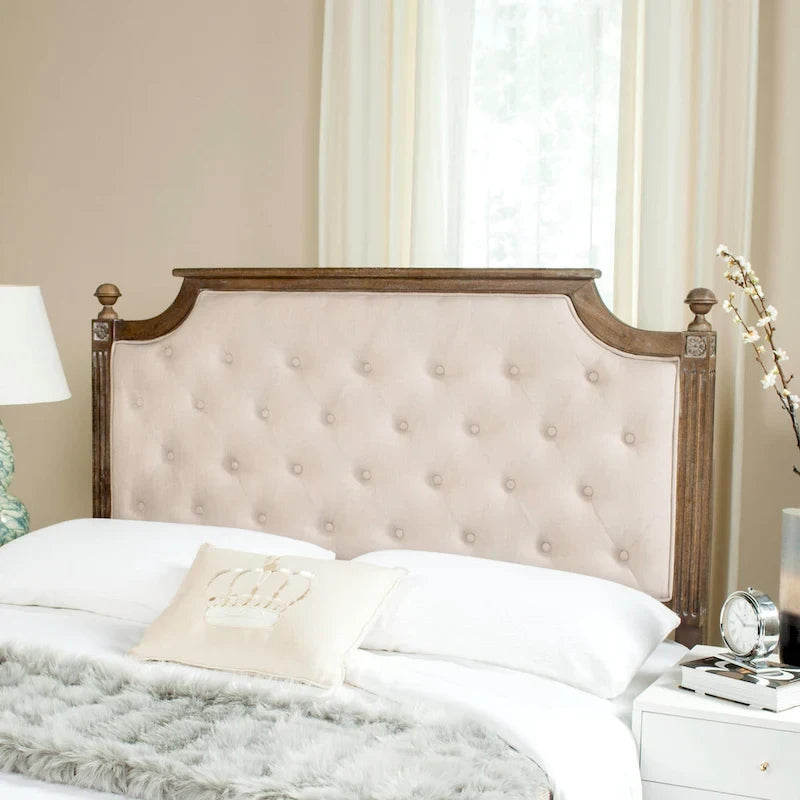 Rustic Wood Tufted Headboard