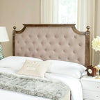 Rustic Wood Tufted Headboard