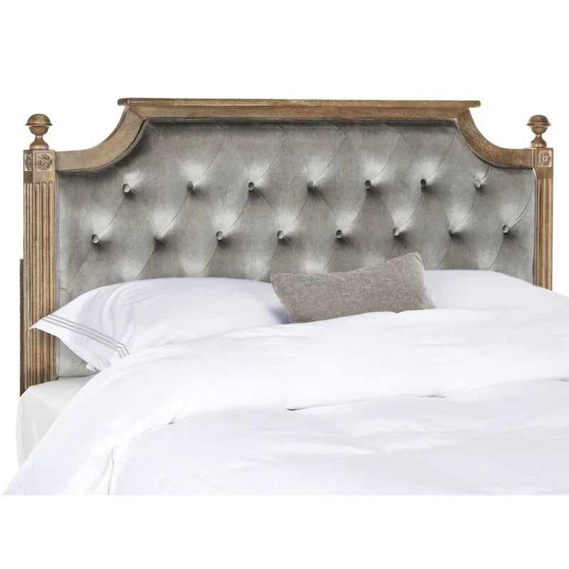 Rustic Wood Tufted Headboard