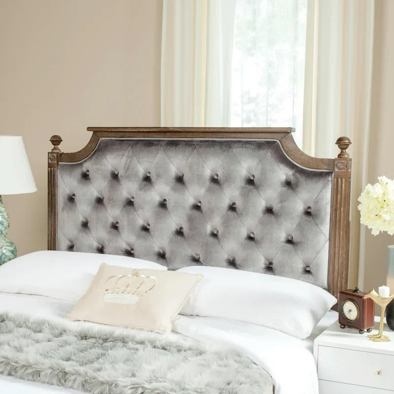 Rustic Wood Tufted Headboard