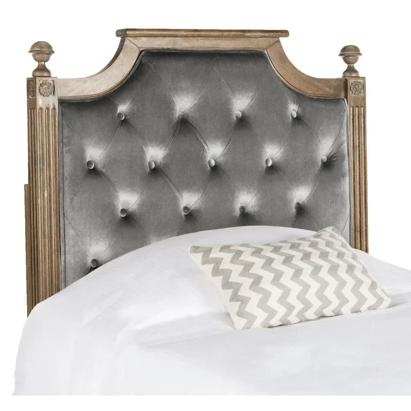 Rustic Wood Tufted Headboard