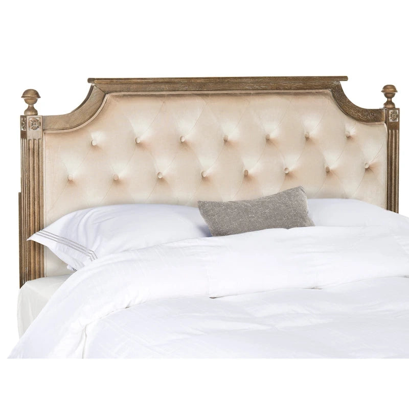 Rustic Wood Tufted Headboard