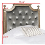 Rustic Wood Tufted Headboard