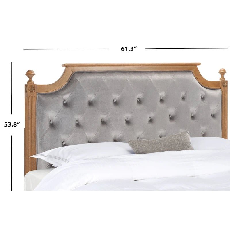Rustic Wood Tufted Headboard