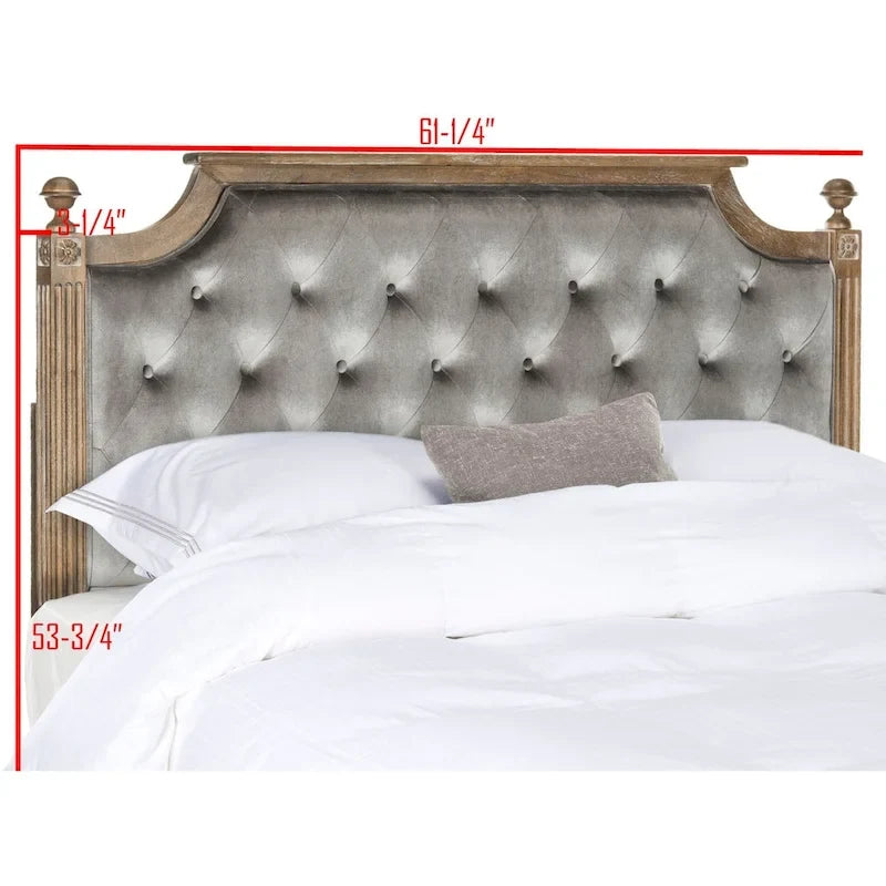 Rustic Wood Tufted Headboard