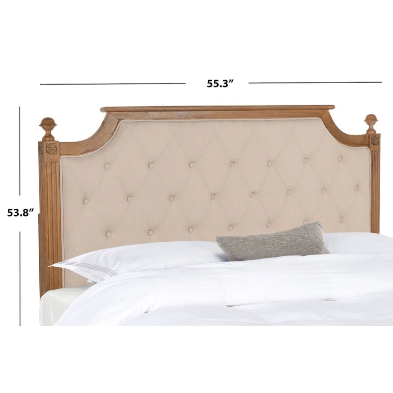 Rustic Wood Tufted Headboard